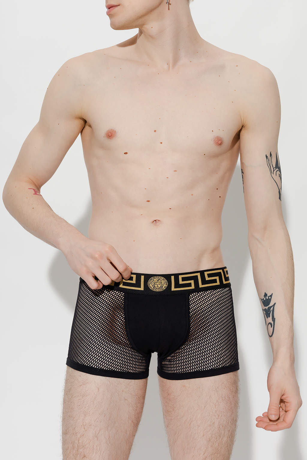 Black Sheer boxers Versace StclaircomoShops Australia